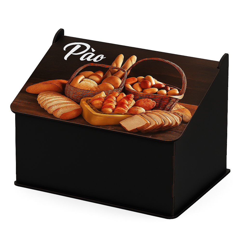 Porta-Pão de Madeira MDF – Mantém o Pão Fresquinho e Deixa Sua Cozinha Organizada