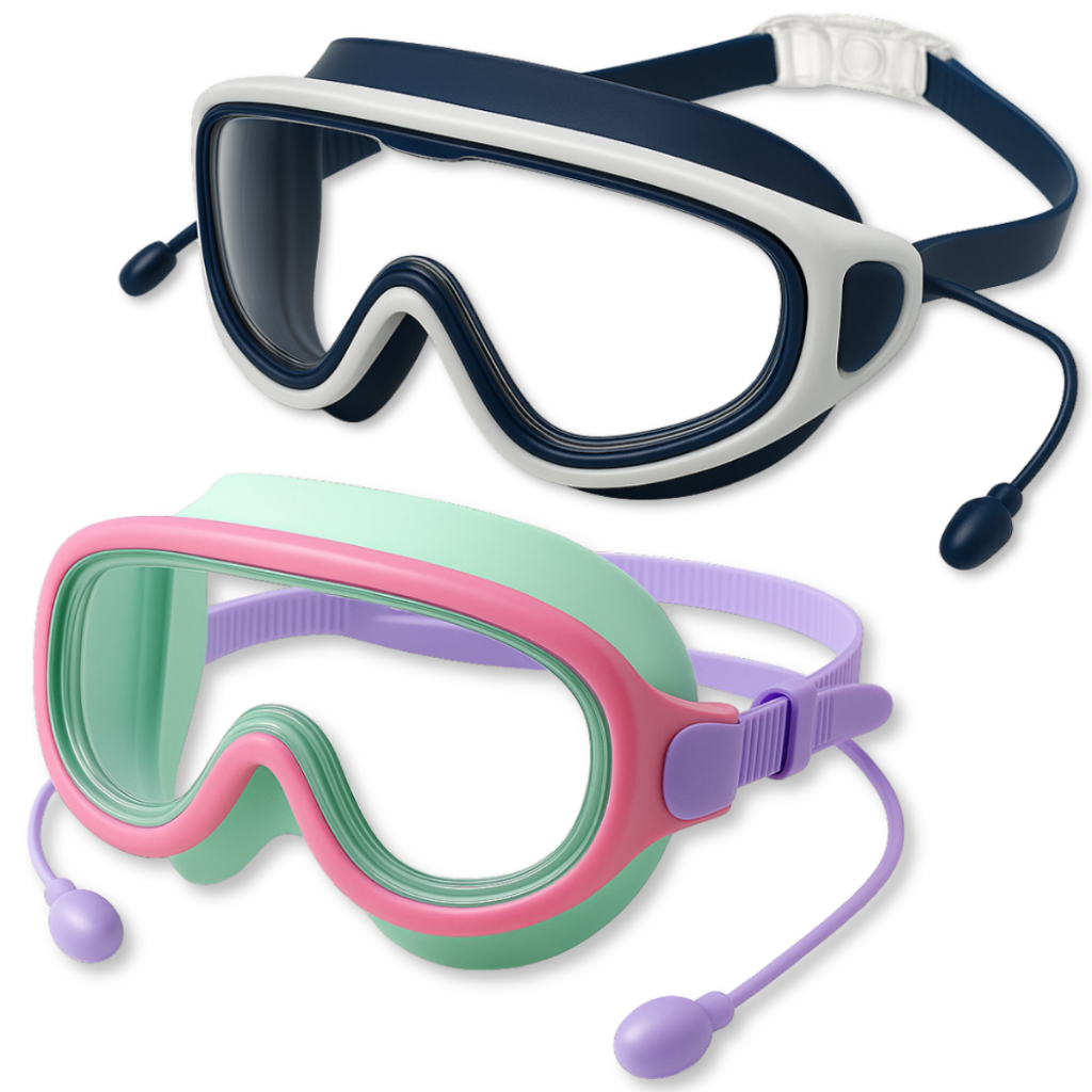 Óculos de Natação Infantil Antiembaçante Ajustável Silicone em Oferta na Shopee