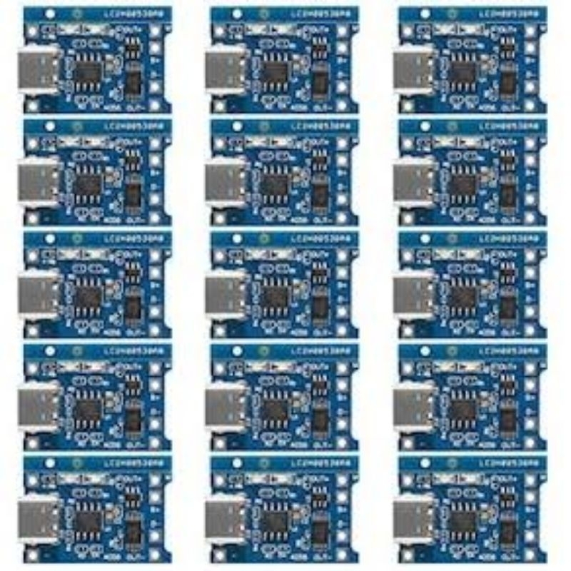 15 unidades TP4056 USB C módulo Carregador para bateria de litio