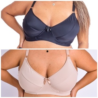Kit Sutiã Plus Size Sem Bojo Com Aro Extra Grande Tamanhos 56 58 60 62 64 66 em Oferta na Shopee