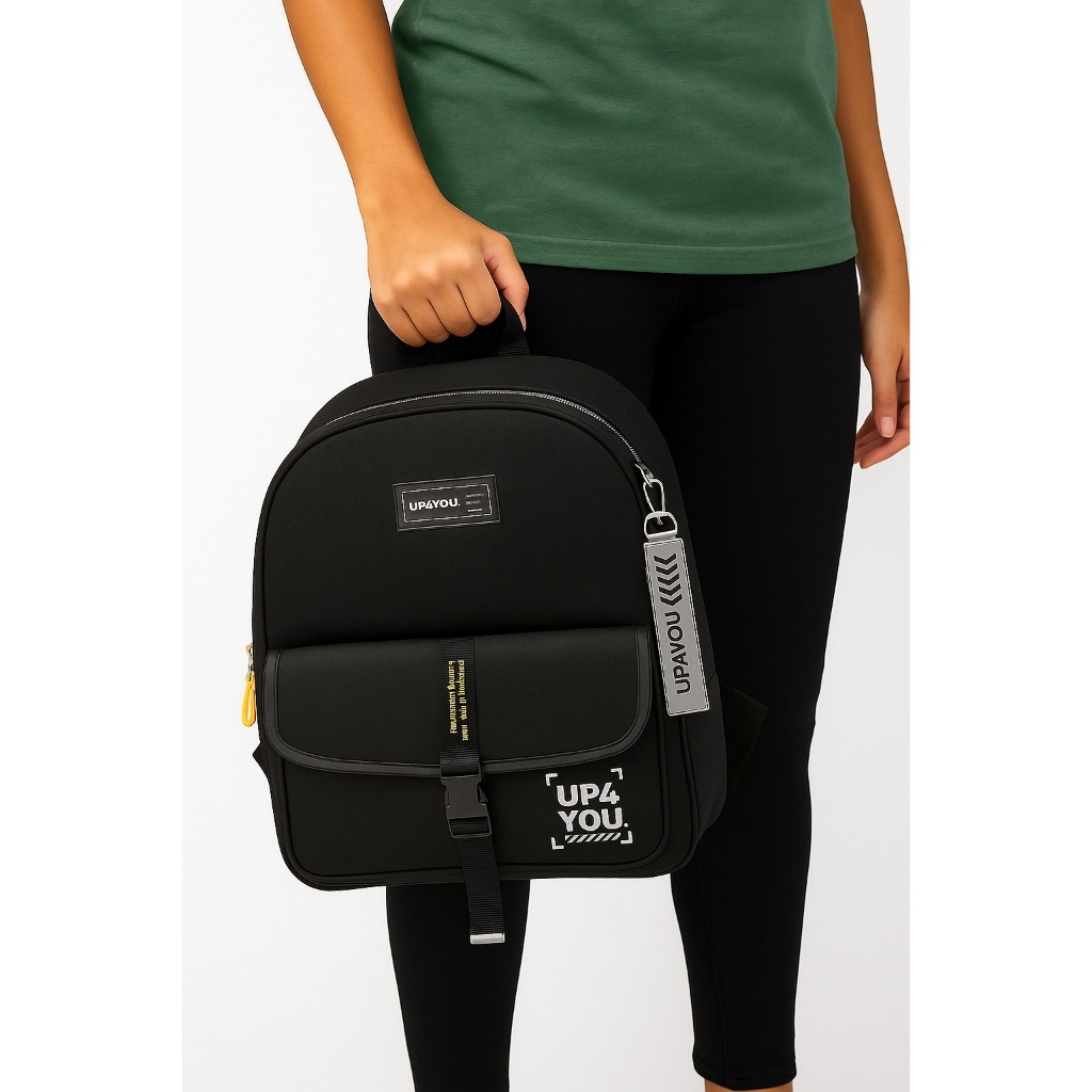 Mochila UP4YOU Estilosa de Costas Moderna Resistente e Versátil para Escola Trabalho ou Viagem