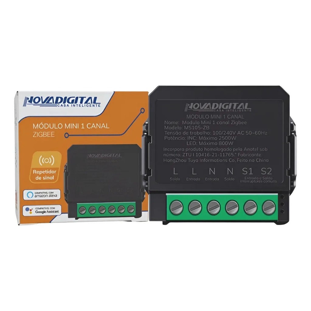Módulo Zigbee 1 Canal 16A para Automação Residencial | Compatível com Alexa e Google | Requer Hub em Oferta na Shopee