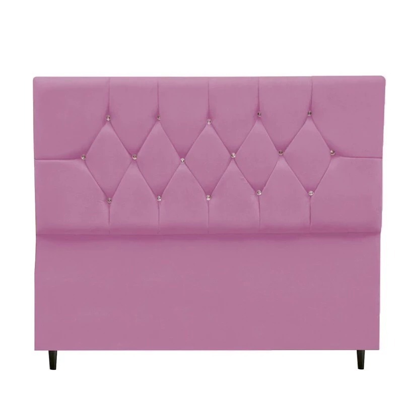 Cabeceira Giovana Com Cristais Cama Box Solteiro Cama Casal Cama Queen Cama King