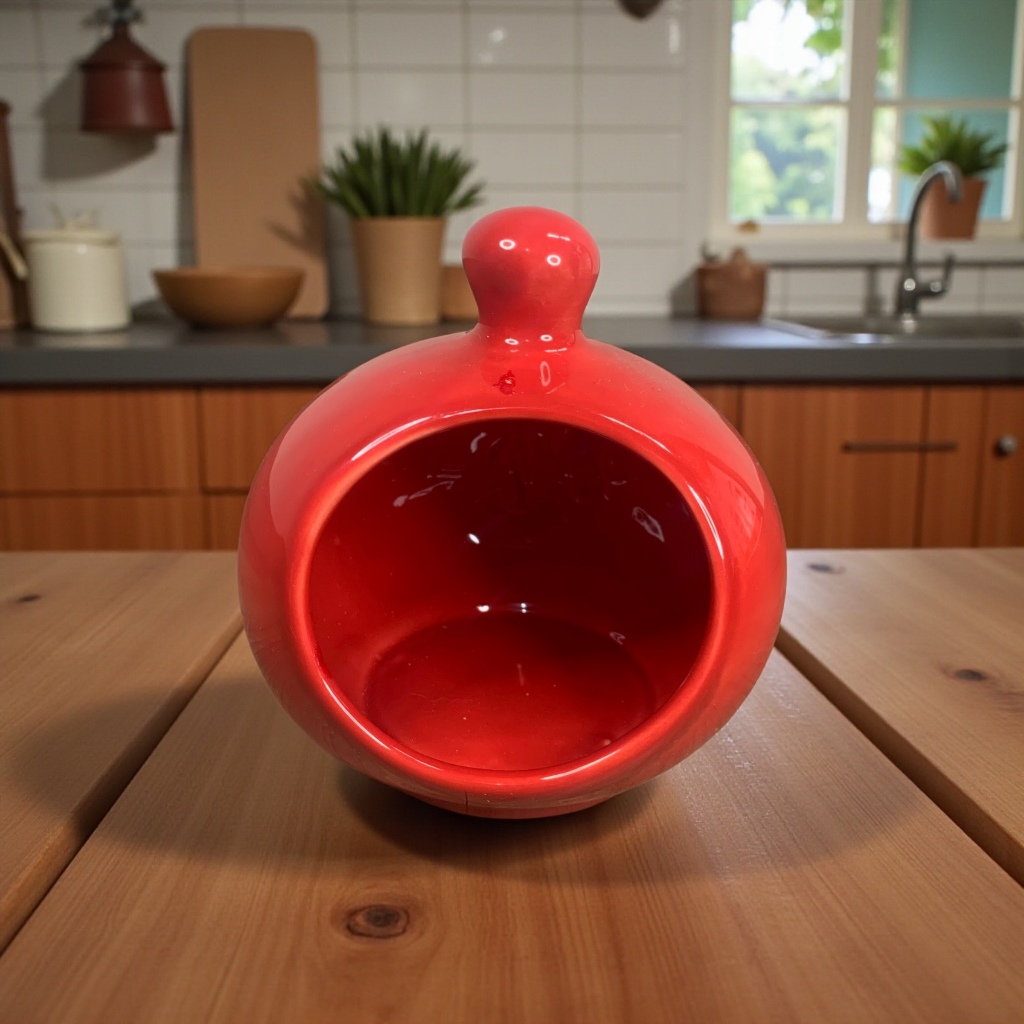 Porta Alho Vermelho De 2º Linha Feito de Cerâmica Para Cozinha Porta Tempero em Oferta na Shopee