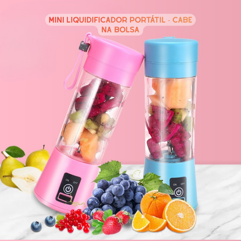 Mini Liquidificador Portátil Shake Com 6 Laminas Acompanha Cabo USB
