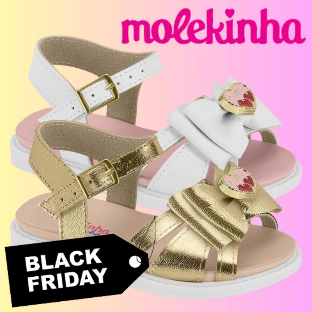 Sandália Bebê Menina Molekinha Conforto Antiderrapante Calce Fácil | Lançamento ! | Original !