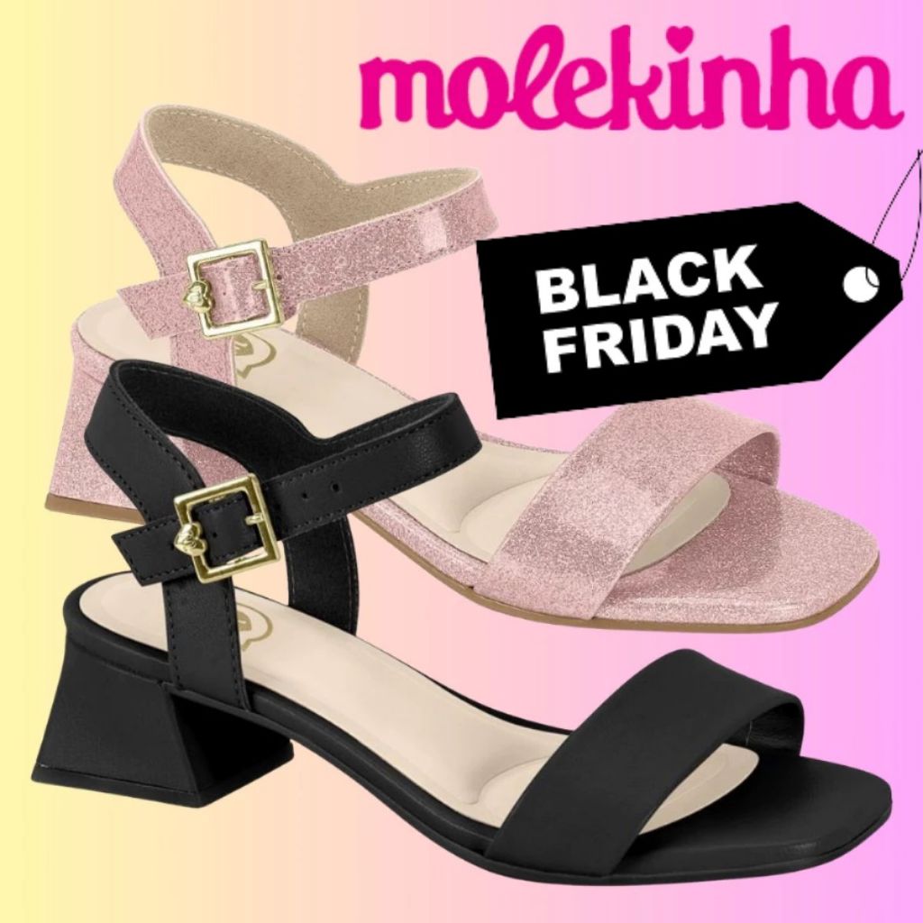 Sandália Infantil Molekinha Conforto Saltinho Bloco Baixo | Lançamento! | Original Molekinha!