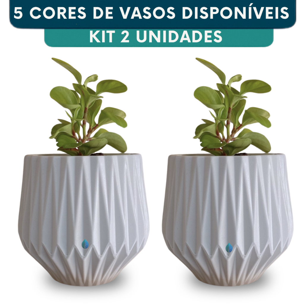 Kit 2 Vasos De Plantas Origami P Decorativo Interno E Externo Polietileno em Oferta na Shopee