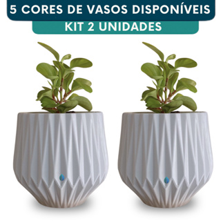Kit 2 Vasos De Plantas Origami P Decorativo Interno E Externo Polietileno em Oferta na Shopee