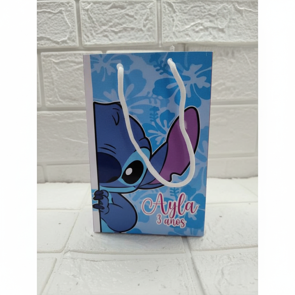 sacolinha personalizada | stich | lembrancinha| aniversário | Varios temas