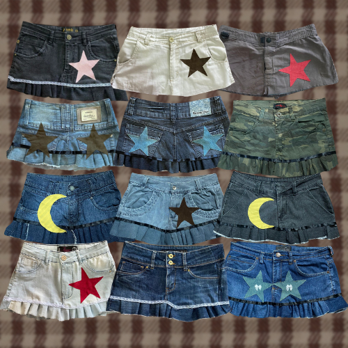 Saia Jeans Y2K Feminina Anos 2000 Mini Saia Blogueira Vintage Brechó Online em Oferta na Shopee