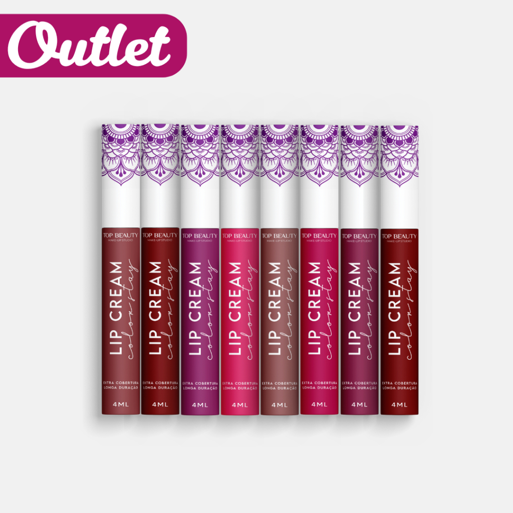 Batom Líquido Matte Lip Cream Color Stay 4ml - Top Beauty em Oferta na Shopee