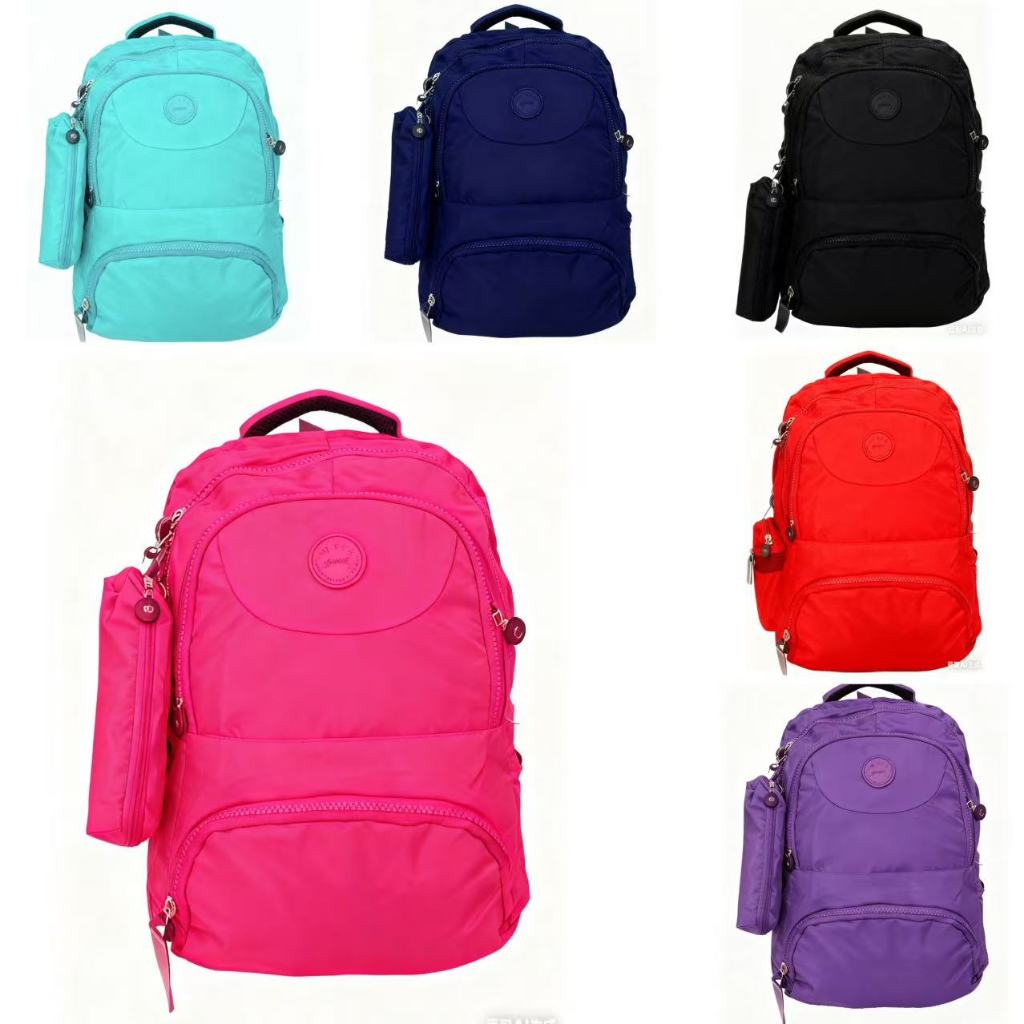 Mochila Feminina Escolar C/estojo Faculdade Impermeável  1279/1278 em Oferta na Shopee