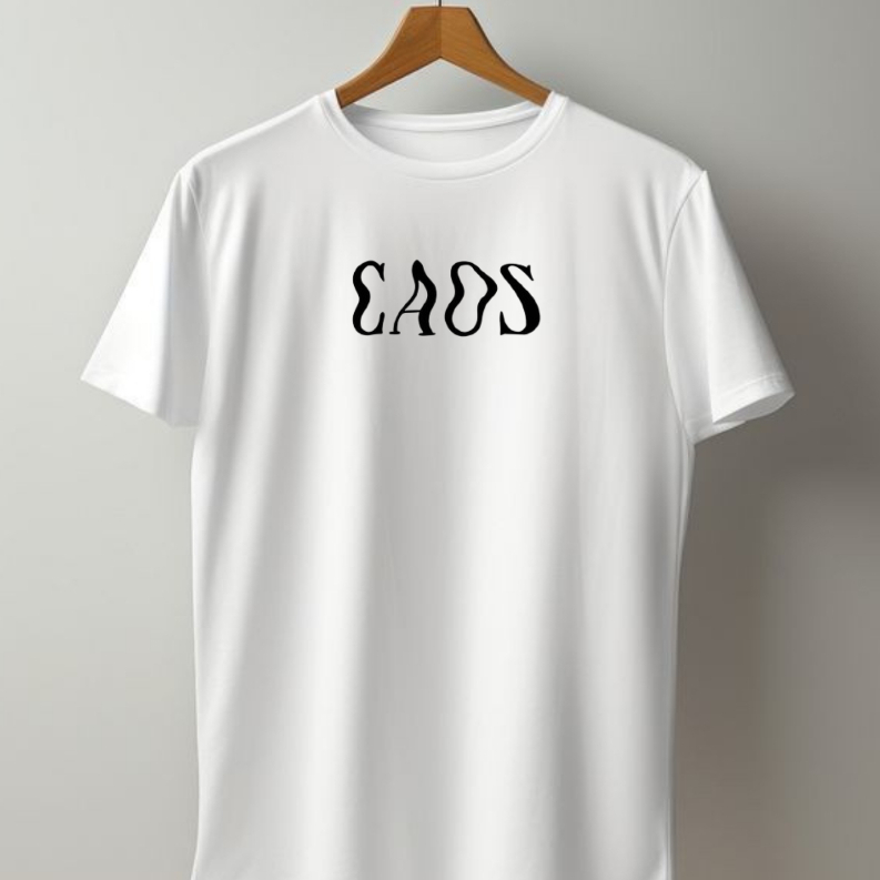 🔥🖤 Camiseta CAOS – Streetwear Unissex Premium | Edição Exclusiva VHS Style ⚡ | Design Impactante vhs