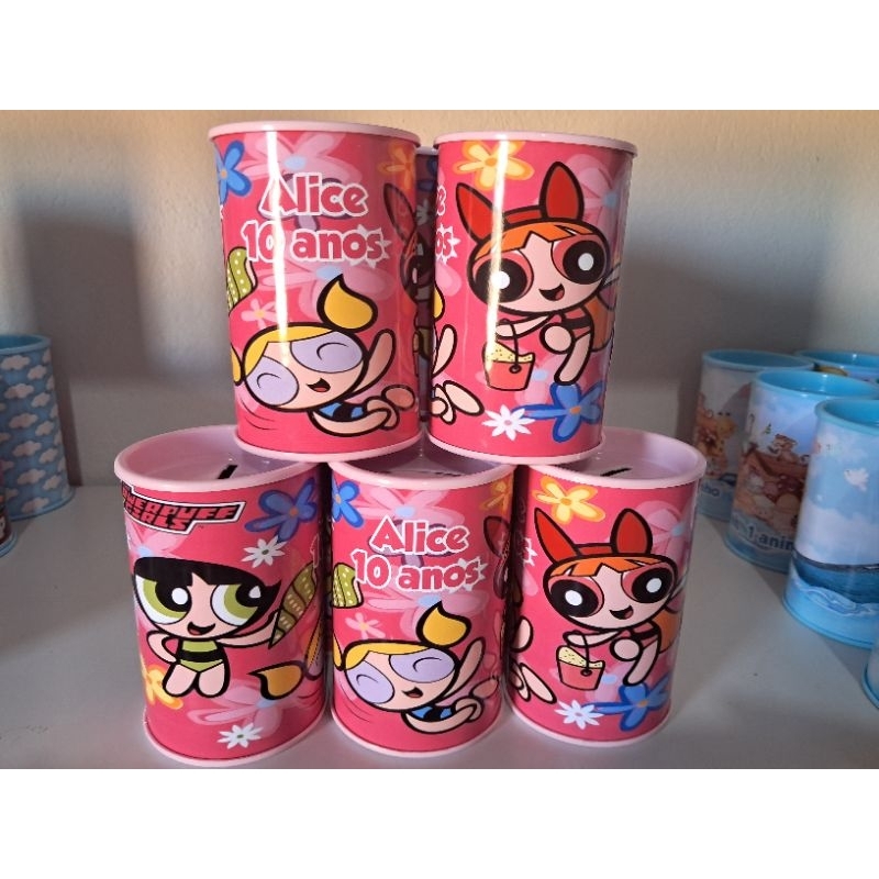 15 Lembrancinha Cofrinho Personalizado Meninas Super Poderosas