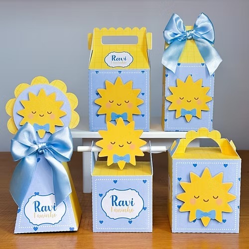 Kit Personalizado Raio de Sol Azul -  Raio de Sol Menino - PEGUE E MONTE