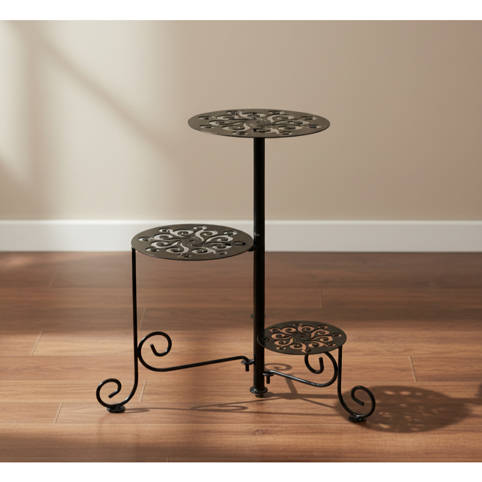 Suporte Articulado Para Vasos De Chão 3 Níveis Expositor Plantas em Oferta na Shopee