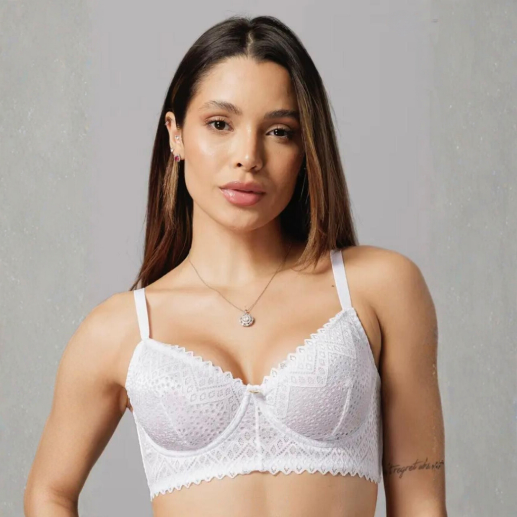 Sutiã Sem Bojo em Renda com Aro Reforçado Excelente Sustentação e Alça Regulável Plus Size em Oferta na Shopee