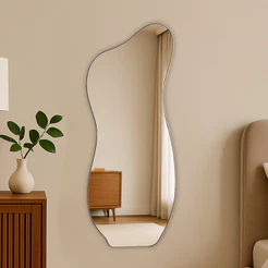 Espelho Orgânico Ideal p Sala Quarto Banheiro Decorativo Corpo Inteiro Vários Modelos 95x40 Brinovar