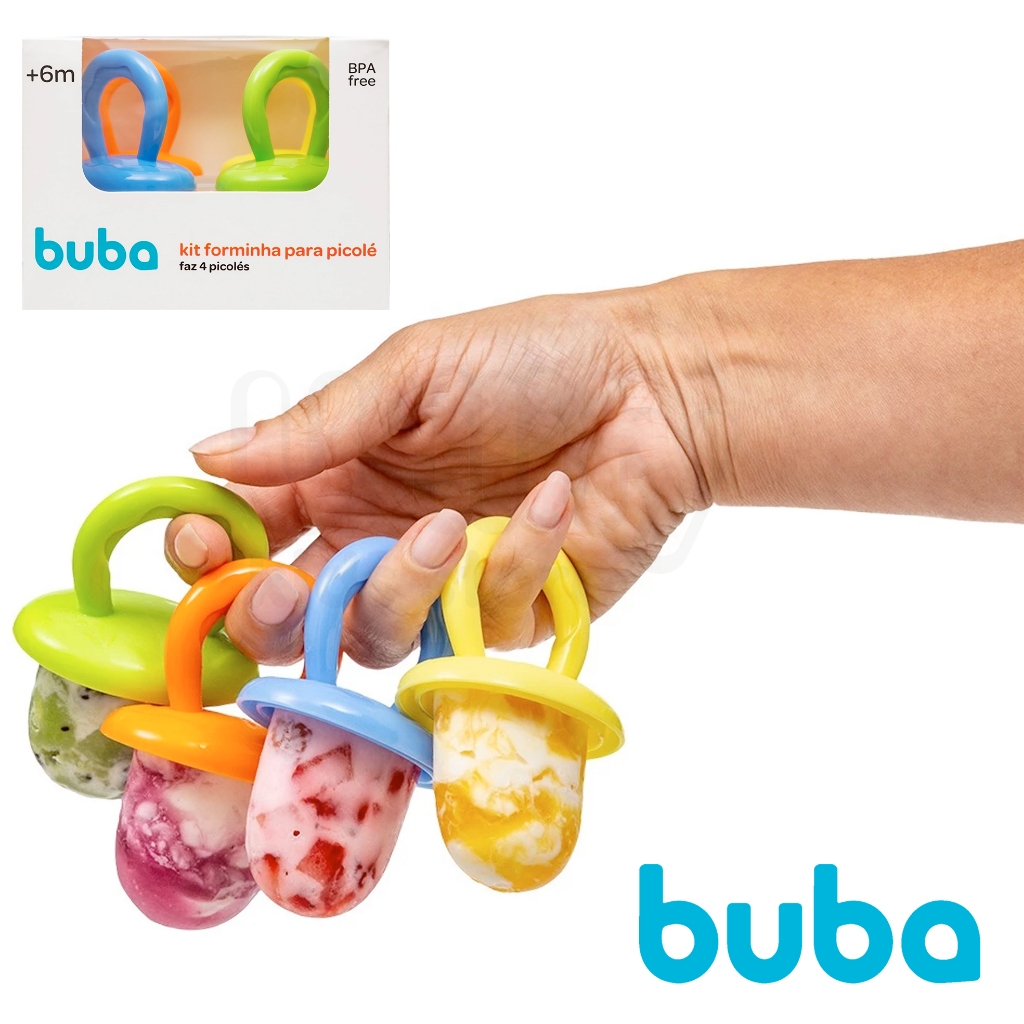 Kit Forma Para Picolé Buba Infantil Bebê forminha em Oferta na Shopee