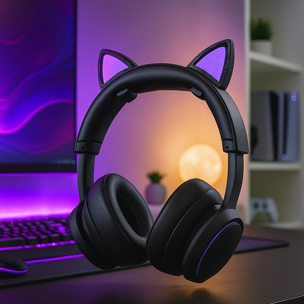 2 Pcs Headset Acessorios Para fone Fone de OuvidO Chifre GATO Acessórios De Decoração Headwear chifrinho Malvadão Orelha