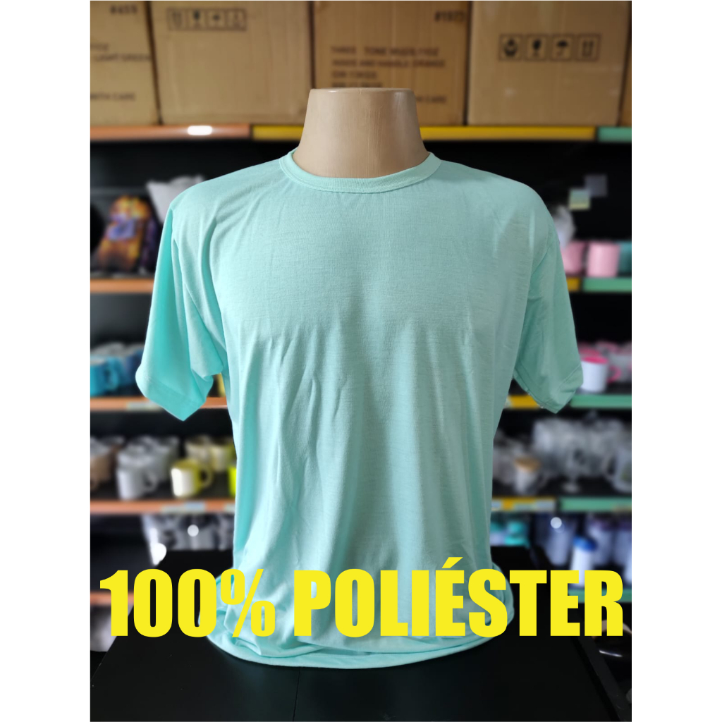 Camisa Azul Piscina Malha 100% Poliéster Sublimação Adulto e Infantil LISA SEM ESTAMPA