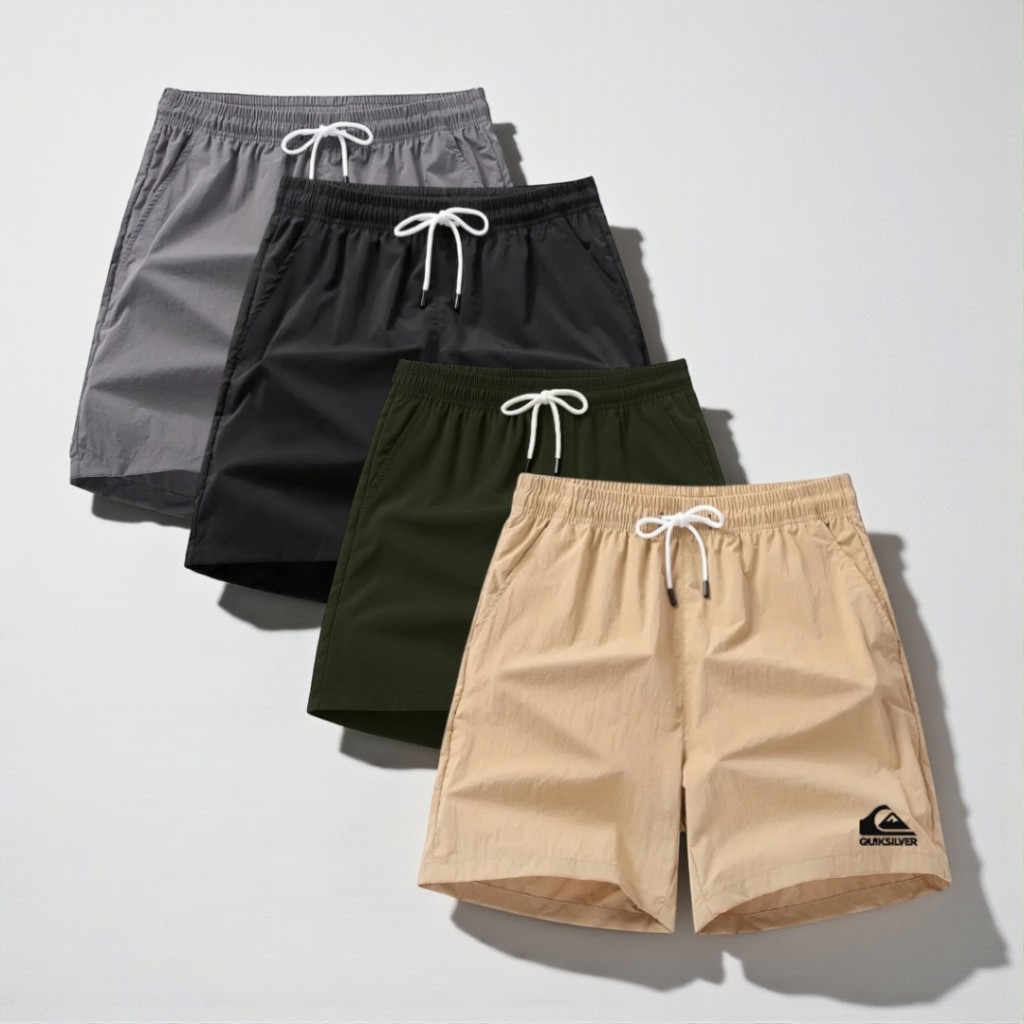 Kit 4 Bermuda Masculina Quiksilver Tactel com Elastano Conforto Estilo e Liberdade