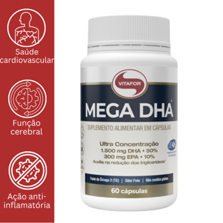 ÔMEGA 3 MEGA DHA 1500mg DHA / 300mg EPA - VITAFOR em Oferta na Shopee