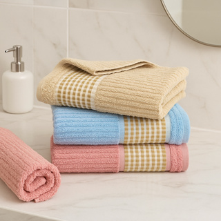 KIT 3 TOALHAS DE BANHO CANELADA 75X140CM  CORES SORTIDAS em Oferta na Shopee