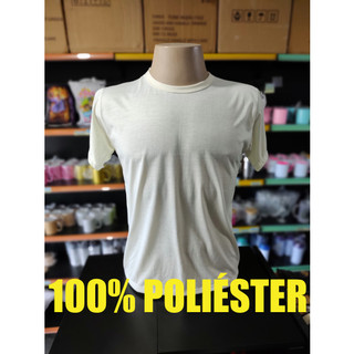 Camisa Marfim Malha 100% Poliéster Sublimação Adulto e Infantil LISA SEM ESTAMPA