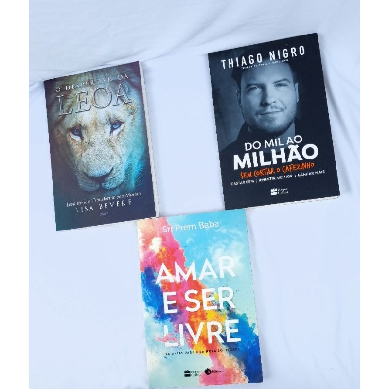 Livros Inspiradores e de Desenvolvimento Pessoal | Thiago Nigro, Lisa Bevere, Sri Prem Baba | Ótimo Estado
