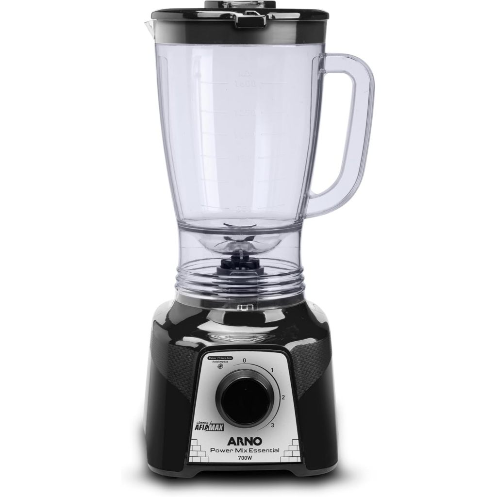 Liquidificador Arno Power Mix Essential 700W LQ19 110V Preto Jarra de 2,4L 4 Lâminas em Oferta na Shopee