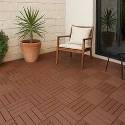 Deck Modular Marrom 30x30cm Peças Antiderrapante