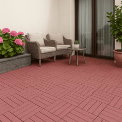 Deck Modular Marrom 30x30cm Encaixe Rápido Antiderrapante