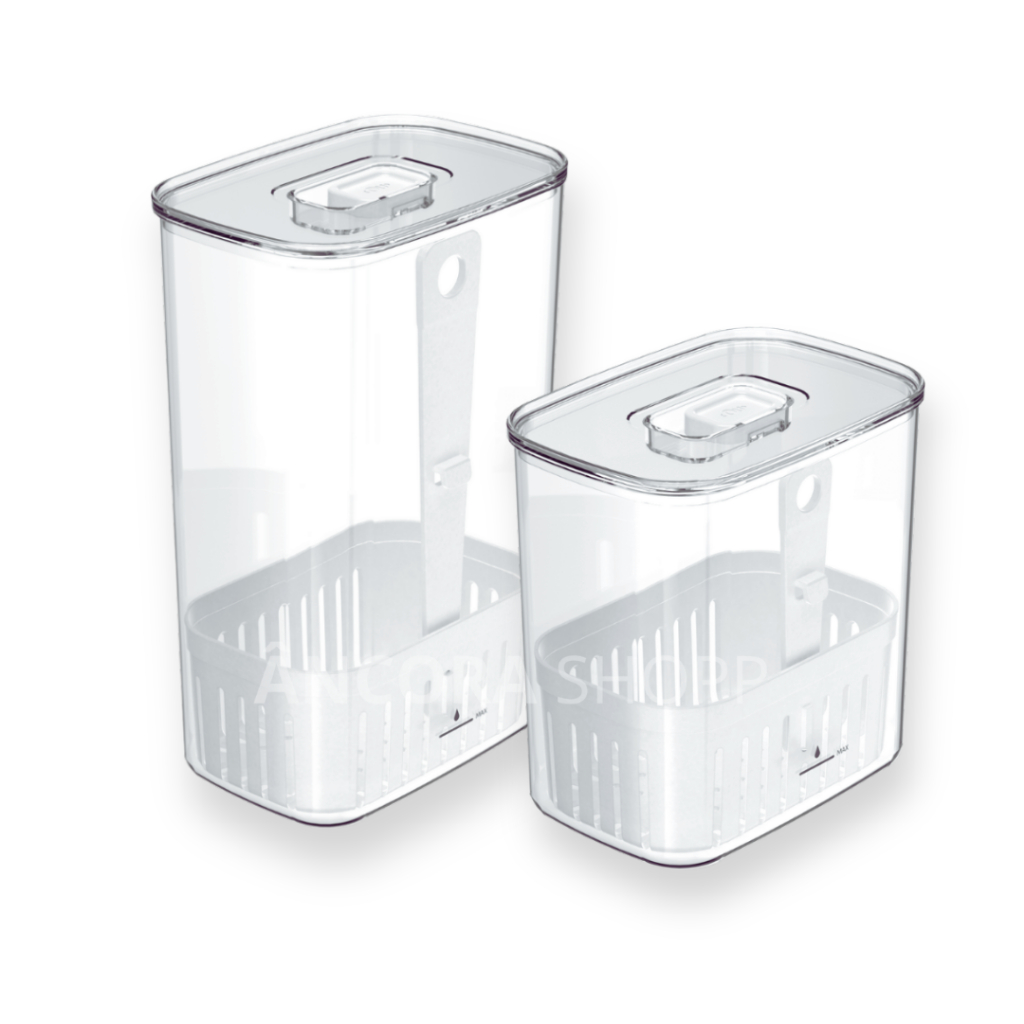 Kit 2 Organizadores De Geladeira Porta Tempero Clear Fresh OU 1,5L e 2,3L Escorredor Verduras em Oferta na Shopee