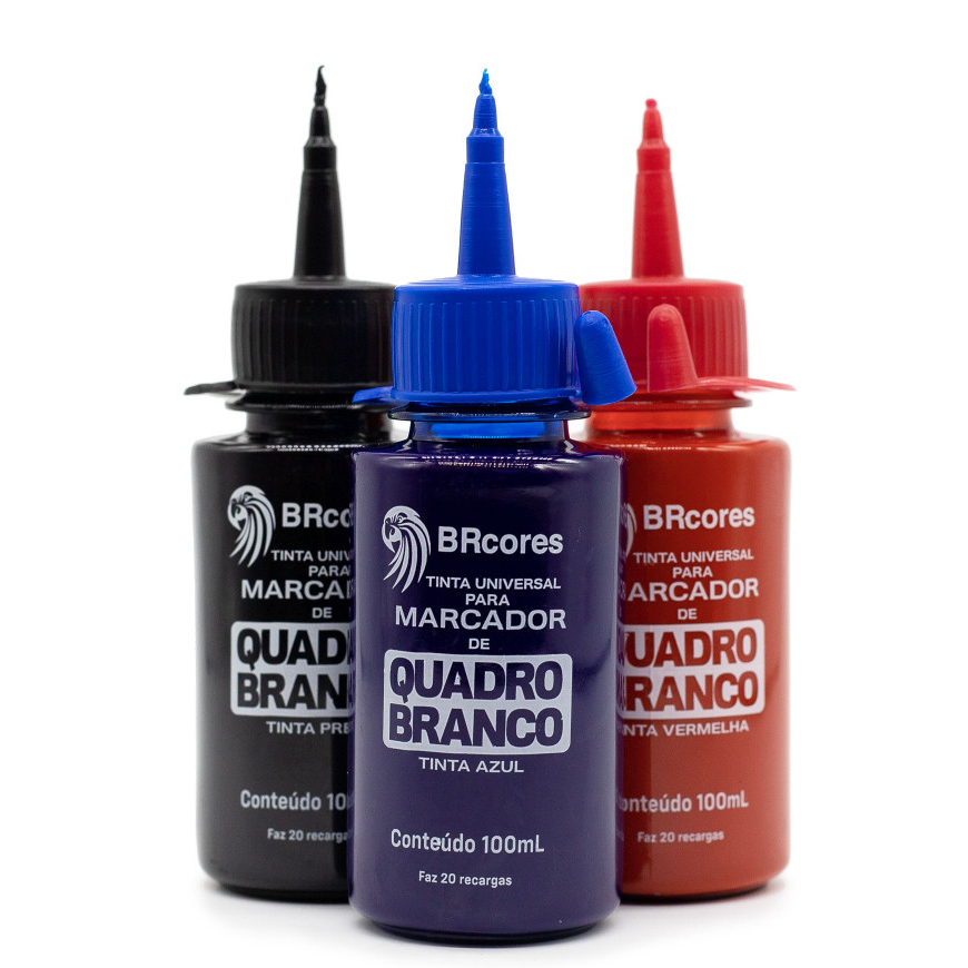 KIT 3  Tintas para Marcador de Quadro Branco - 100 mL em Oferta na Shopee