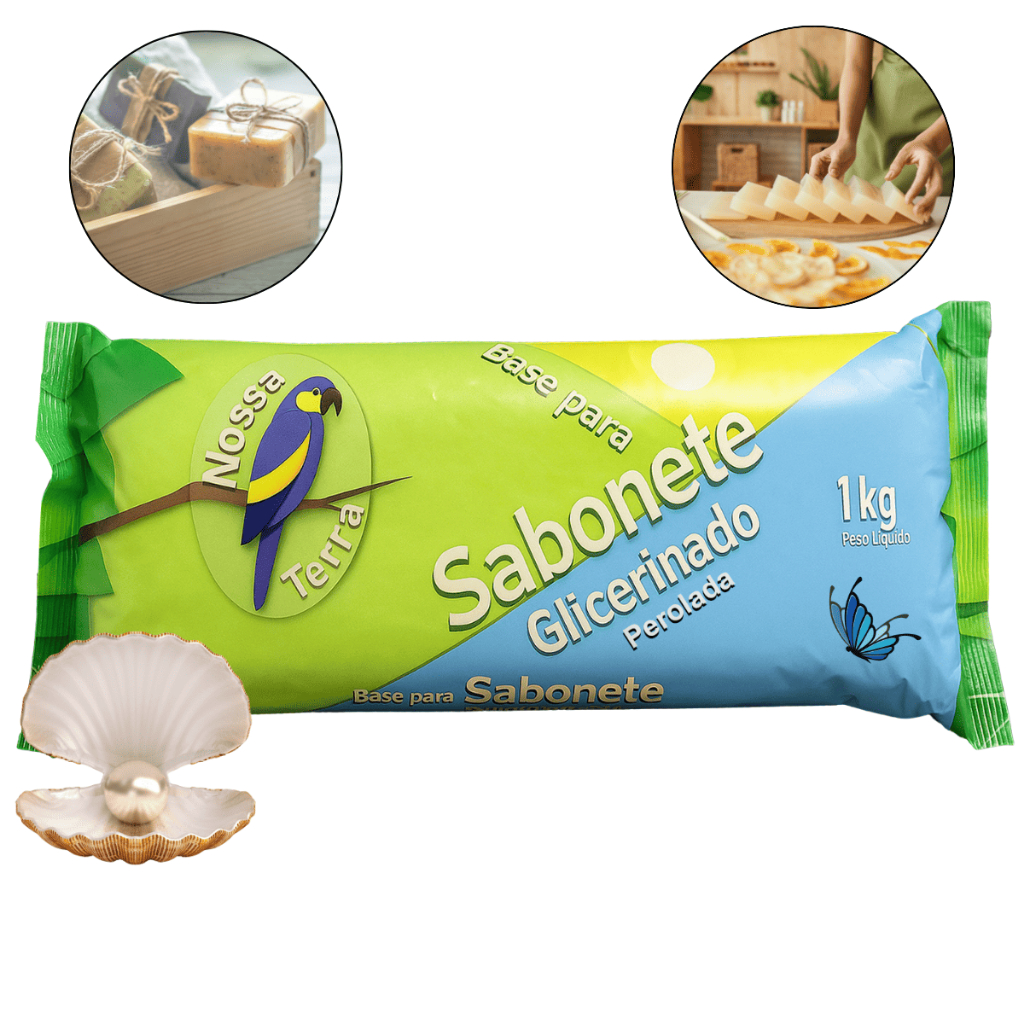 Sabonete Artesanal com Espuma e Brilho – Base Glicerinada 1Kg em Oferta na Shopee