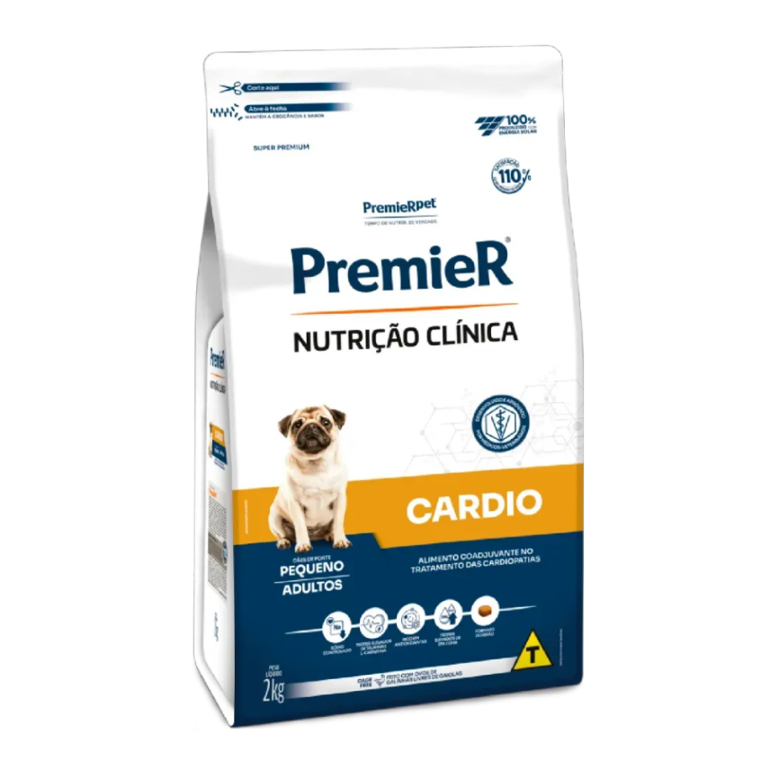 Ração Premier Nutrição Clínica Cardio Cães Adultos Pequeno Porte 2kg