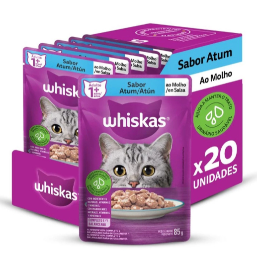 Kit Sachê Whiskas 20 Unidades Gato Sabor Atum