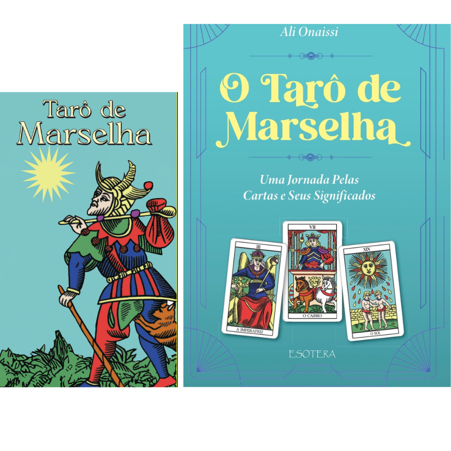 Tarô Tradicional de Marselha Com Livro Explicativo e Ilustrativo + Saquinho Para Guardar Suas Cartas