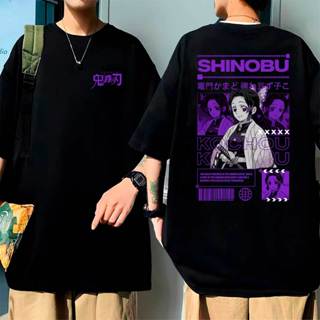Camiseta Oversized Demon Slayer Shinobu Anime Série Unissex Masculino Feminino 100% Algodão em Oferta na Shopee