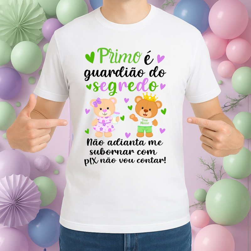 Camiseta guardião do segredo não adianta subornar com pix que não vou contar primo titio vovô irmão dindo