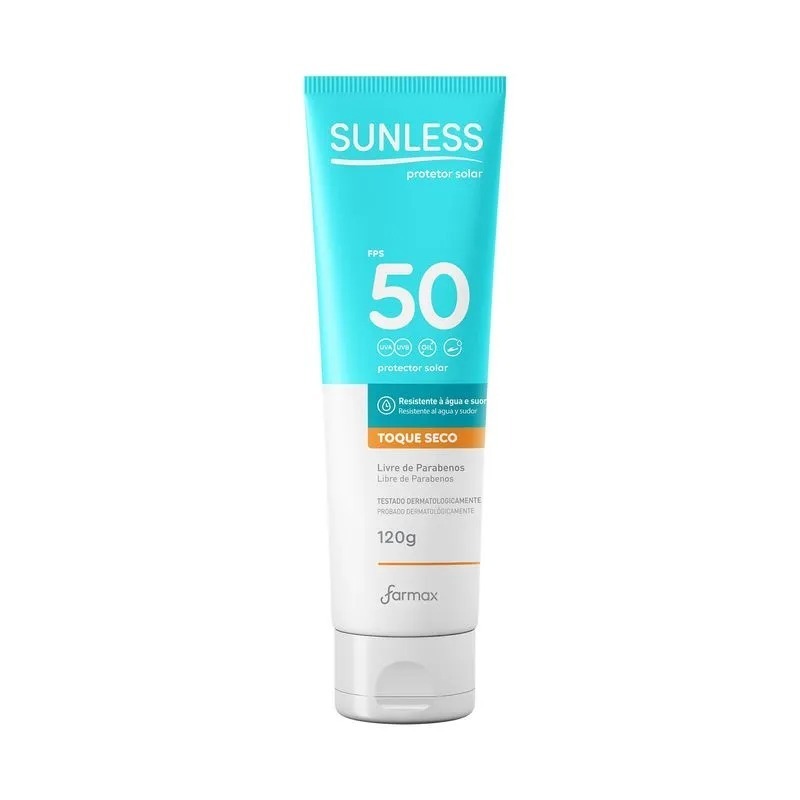 Protetor Solar Sunless Rosto FPS 50 120g Oil Free Sem Base Todos Tipos de Pele
