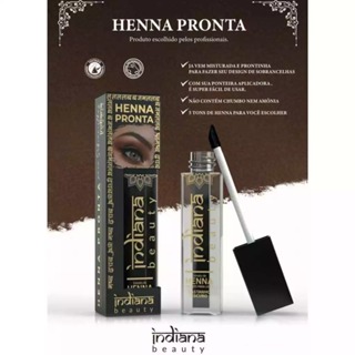 Henna Pronta ou Pó Sobrancelhas Castanho Claro Médio Escuro Preto Ruivo Indiana Beauty 4 g Designer em Oferta na Shopee