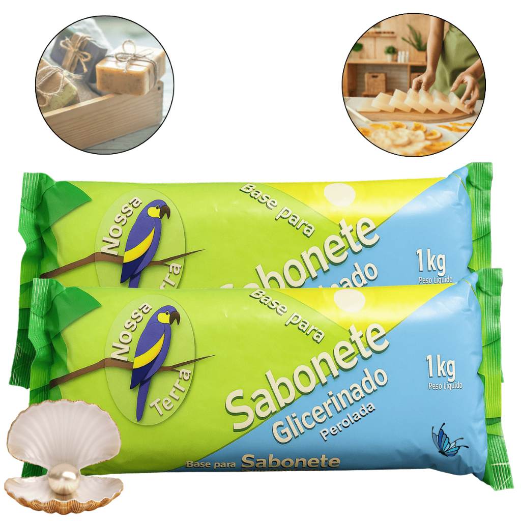 Kit com 2 Bases de Glicerina Nossa Terra para Sabonete Caseiro
