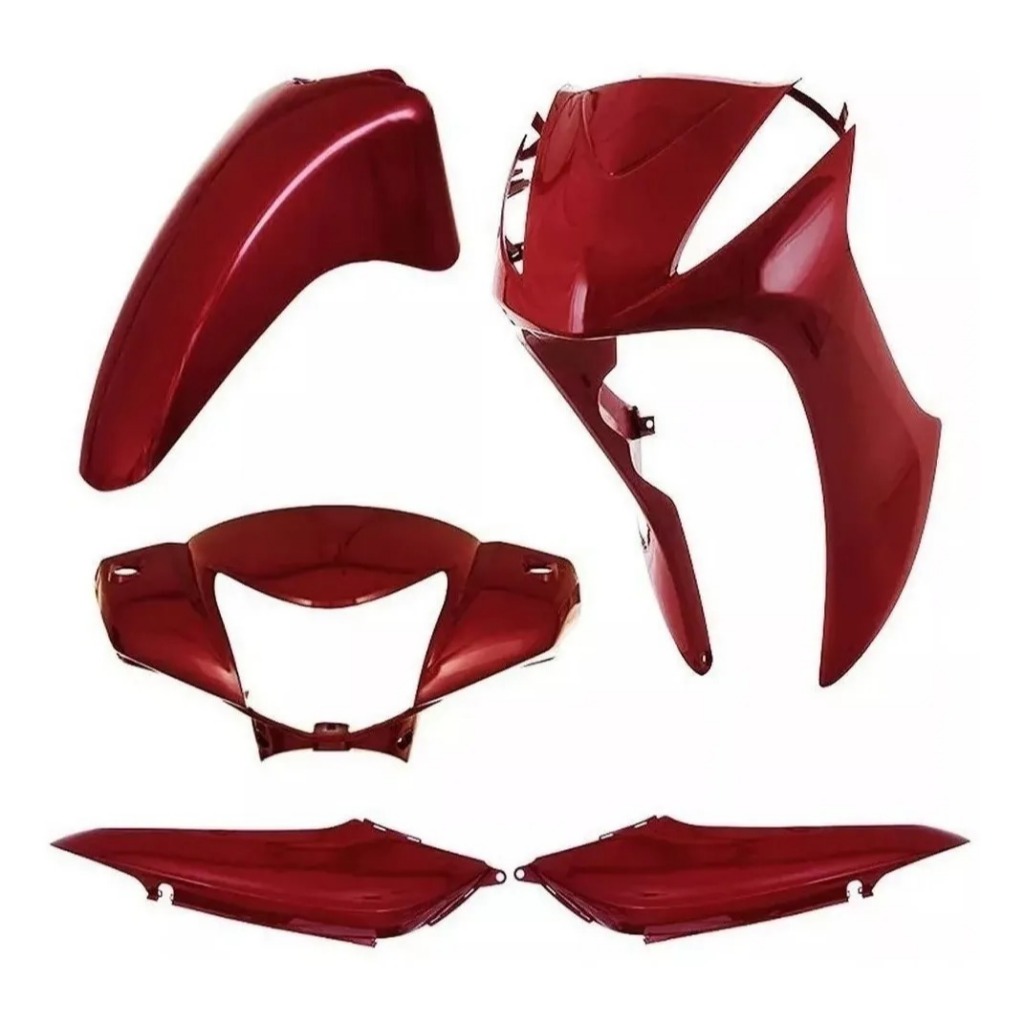KIT CARENAGEM COMPLETO BIZ 125 2013 - (4 PEÇAS) - (VERMELHO PIMENTA) PRO TORK
