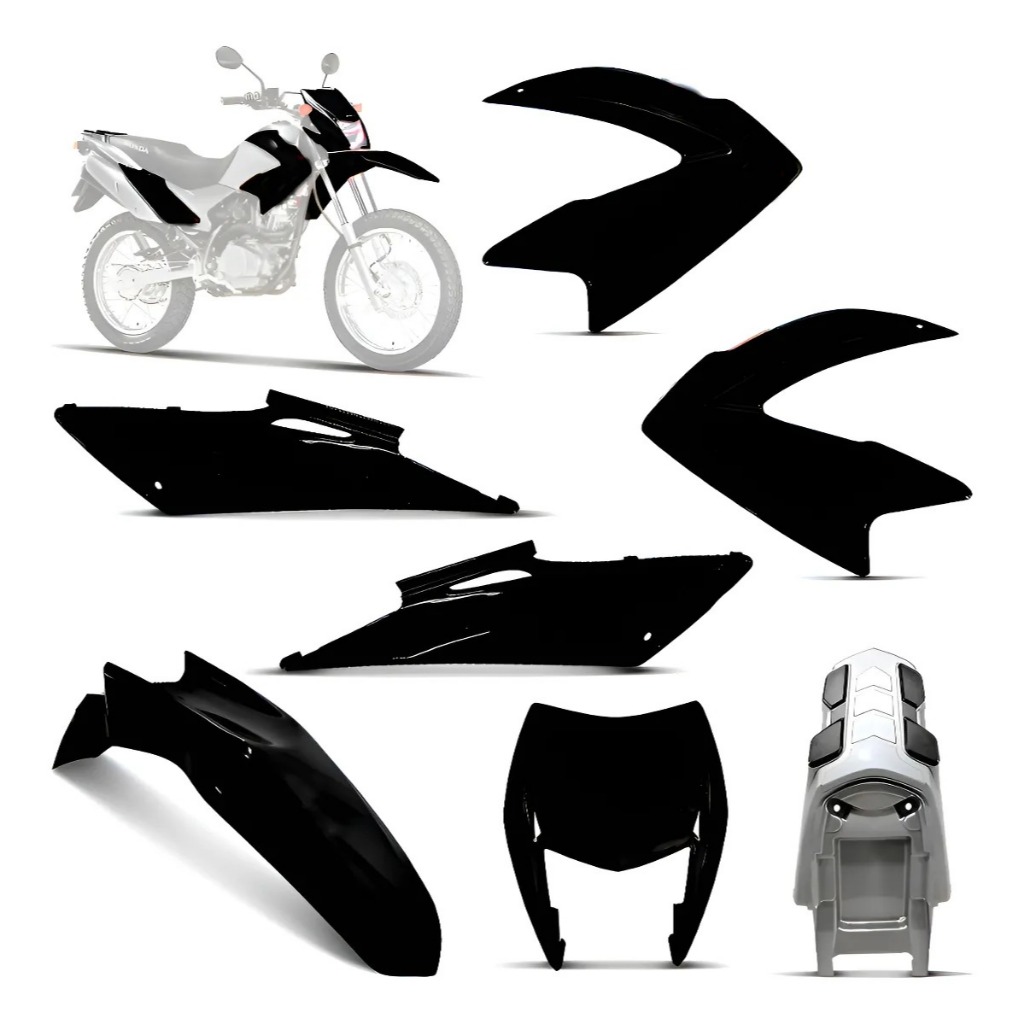KIT CARENAGEM COMPPLETO BROS 150 2009-2013 - (PRETO) - (05 PÇS) PRO TORK