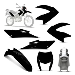 KIT CARENAGEM COMPPLETO BROS 150 2009-2013 - (PRETO) - (05 PÇS) PRO TORK