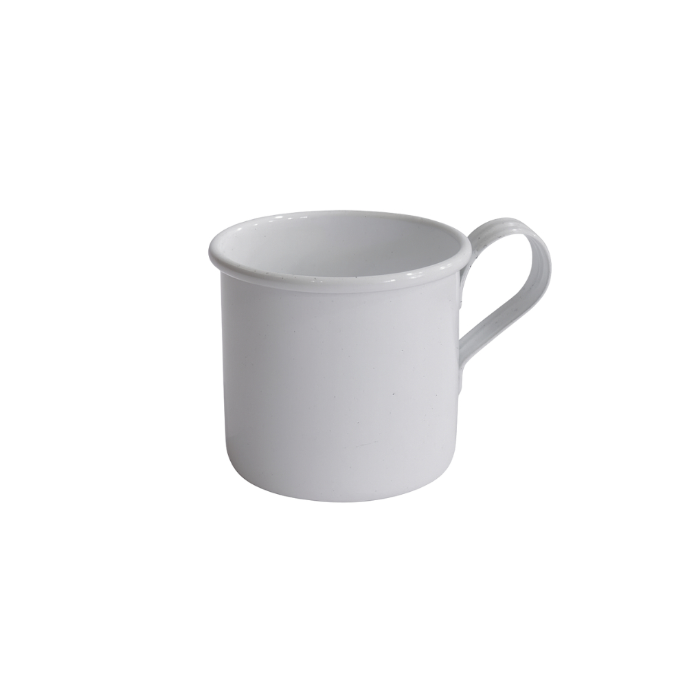 Kit 2 Caneca Preto Velho Agata Esmaltada com Alça 6 cm Umbanda Altar Par Canecas Original