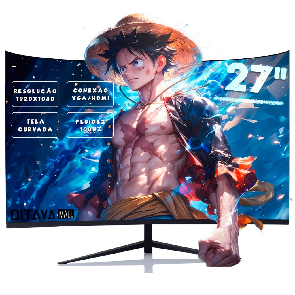 Monitor Gaming Serie Tela Led Curva 27" ou 23,6'' Full HD 100Hz 1ms - ESCOLHA POR MODELO